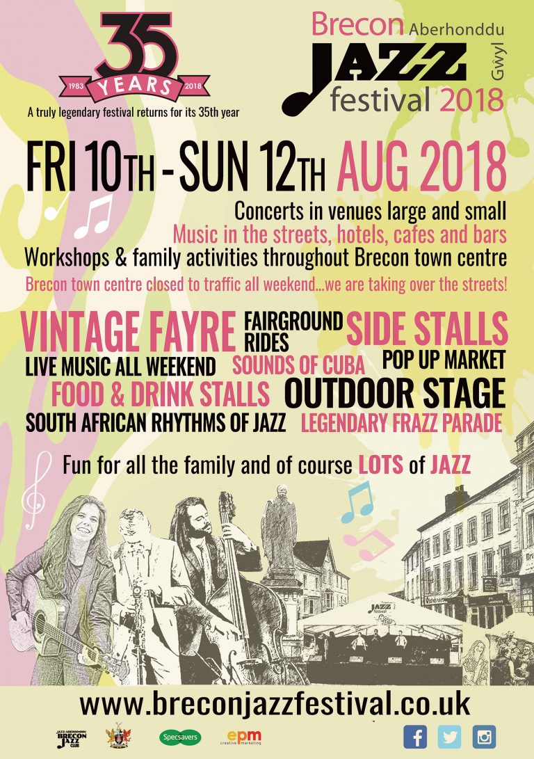 Brecon Jazz Weekend » BRECON JAZZ 2018 A3 POSTER A5